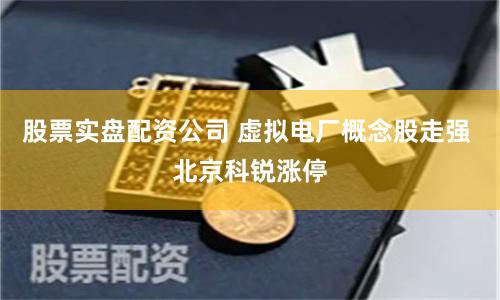 股票实盘配资公司 虚拟电厂概念股走强 北京科锐涨停