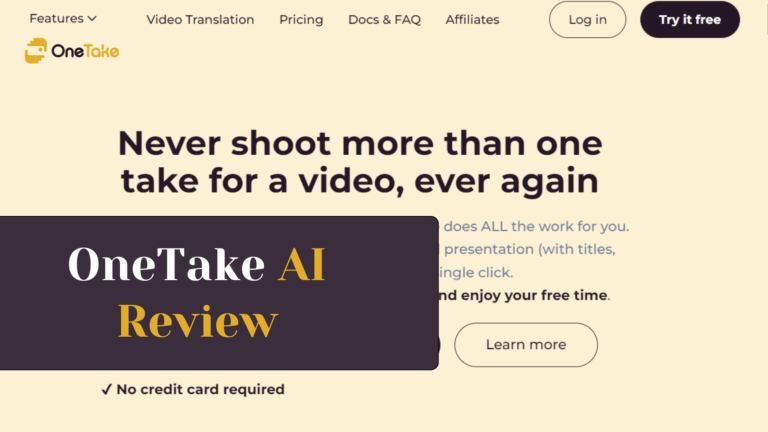 OneTake AI Review: Pricing & Features