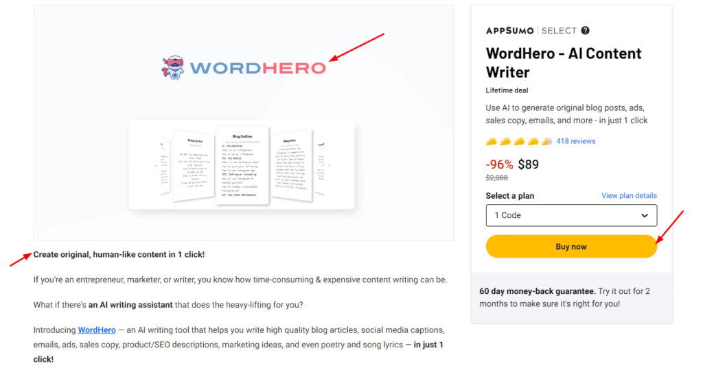WordHero Pricing & Plans