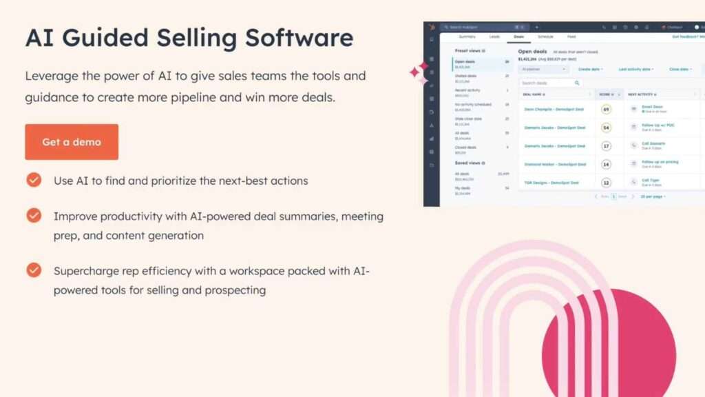 hubspot ai guided selling software